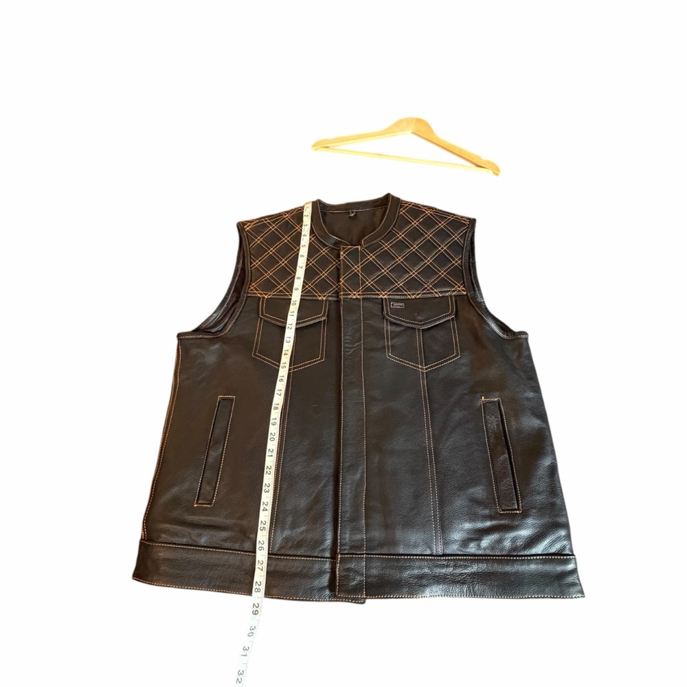 NWT 2XL HARLEY DAVIDSON COLORS BLACK AND ORANGE MENS VEST - Picture 8 of 9